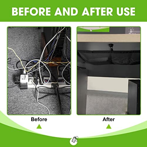 Under Desk Cable Management Net