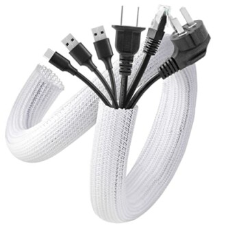 AGPTEK White Cable Sleeve Cover